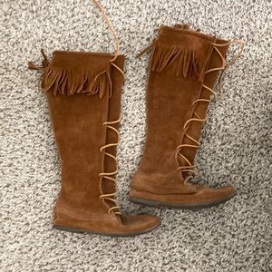 Minnetonka Knee high moccasins